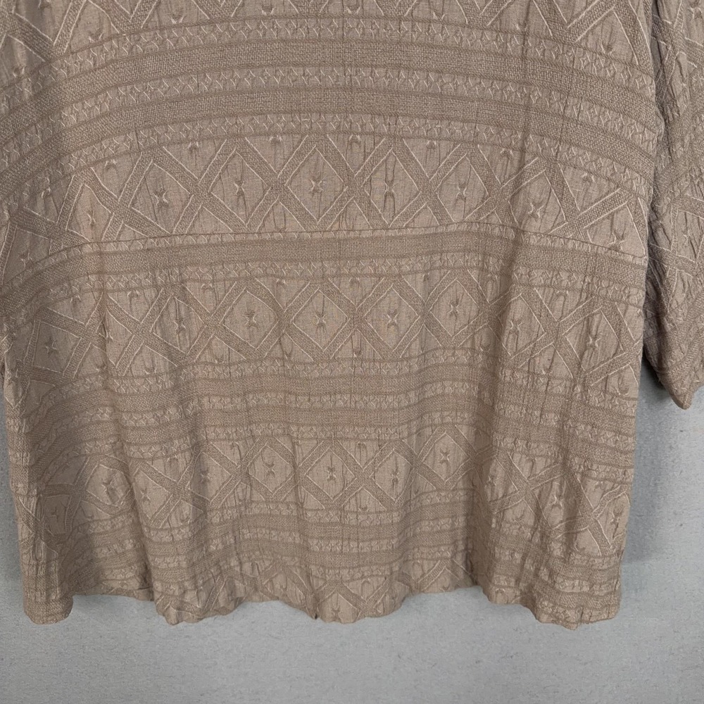 Soft Surroundings Cardigan Sweater Womens 1X Plus Beige Jewel Button Geometric - Picture 9 of 13